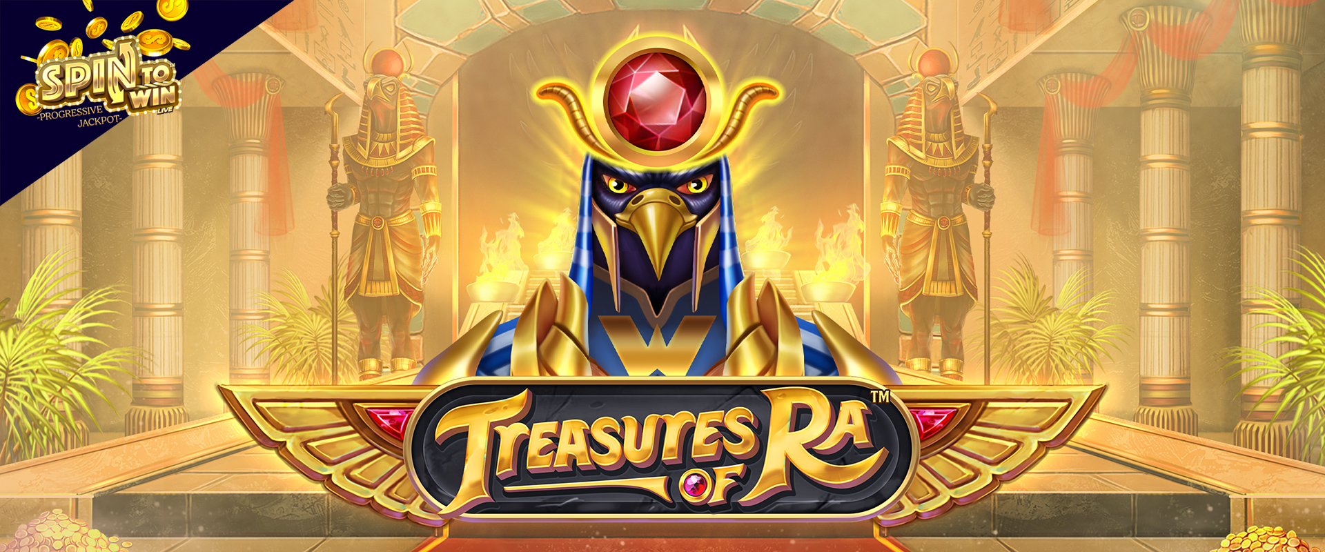 Enter the temple of riches in Treasures of Ra