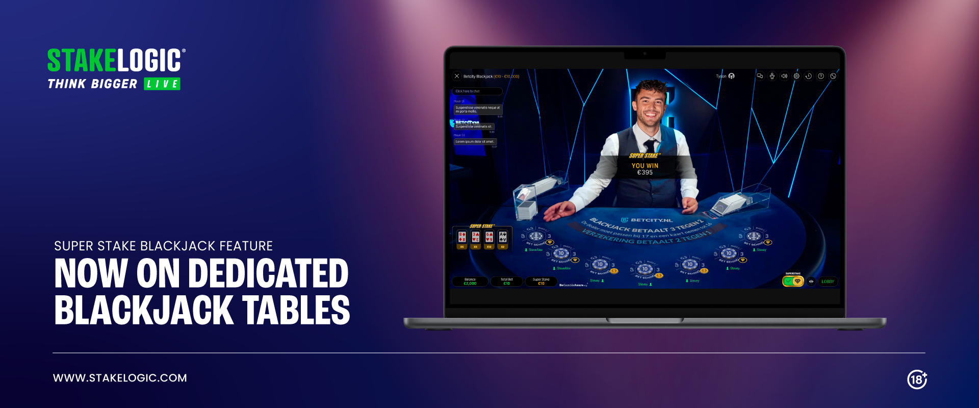 Super Stake Blackjack Feature to be Added to All Dedicated Stakelogic Live Blackjack Tables