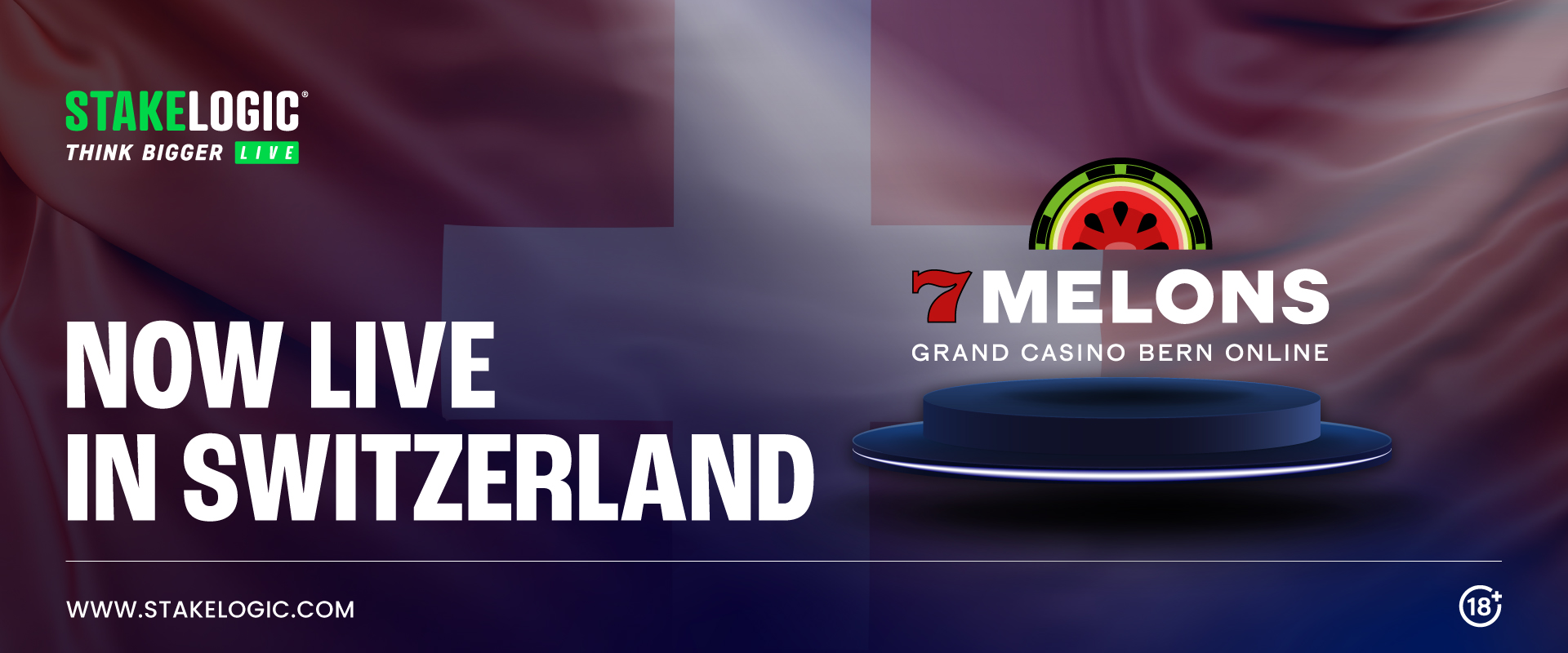 Stakelogic Live Casino Launches in Switzerland with 7melons.ch Deal