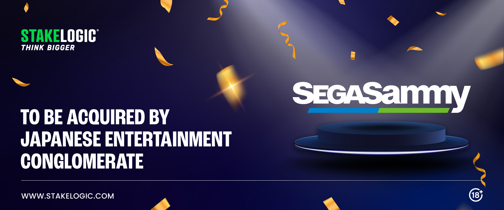 Stakelogic announces definitive agreement to be acquired by Japanese entertainment conglomerate SEGA SAMMY