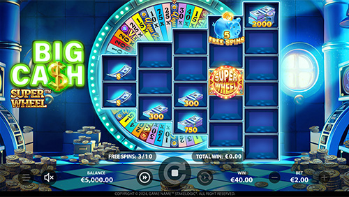 Big Cash Super Wheel - Blue Free Spins